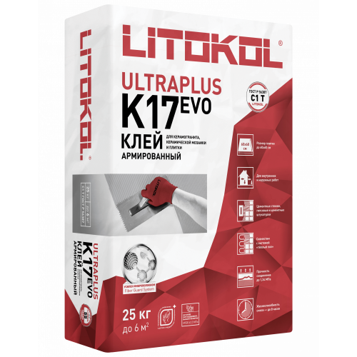 Клей для плитки Литокол Litoplus K-17 25 кг (Litokol)