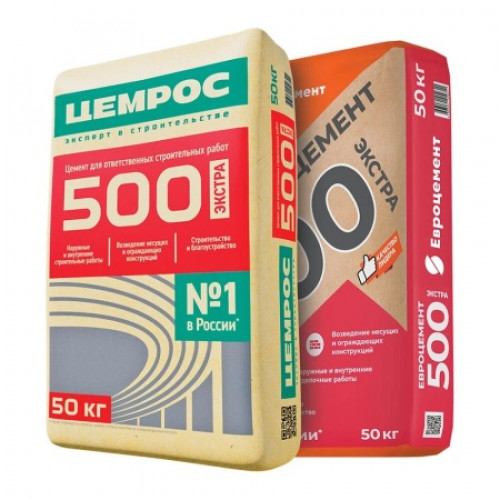 Цемент ЦемРос (Евроцемент) М500 Д20 (ЦЕМ II А-Ш 42.5 Н) 50 кг ЦемРос